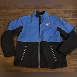 Dominos Pizza Jacket Men’s Blue Full Zip Employee Uniform Large